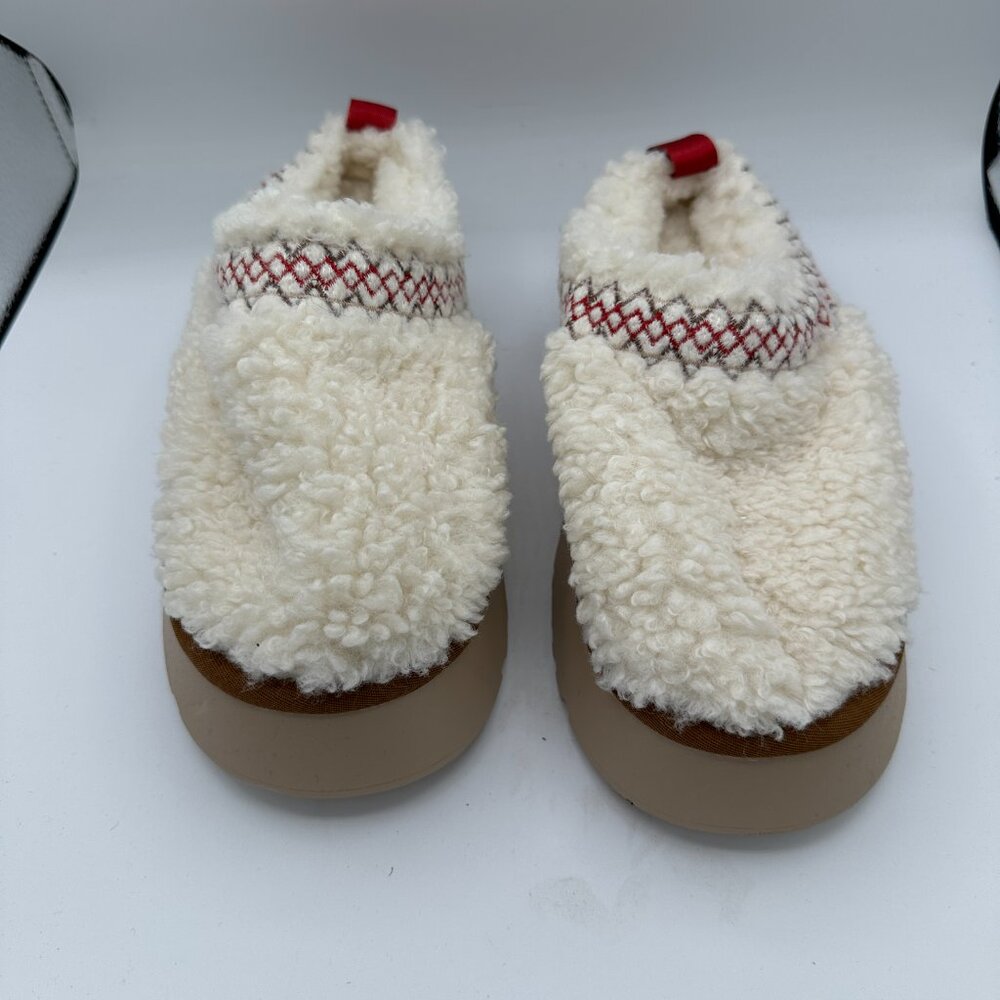 Chill Mood Cream Sherpa Braid Platform Slipper Women's 8 (39) - Picture 2 of 6